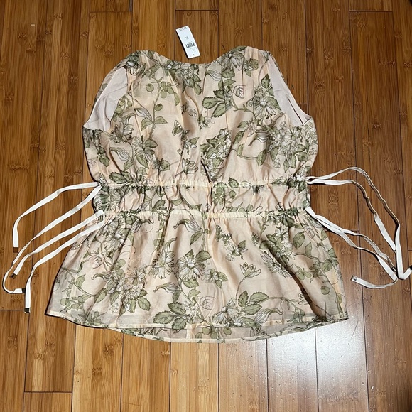 NWT Anthropologie Mon Renn Sleeveless Neutral Motif Blouse Size XS - Picture 6 of 16